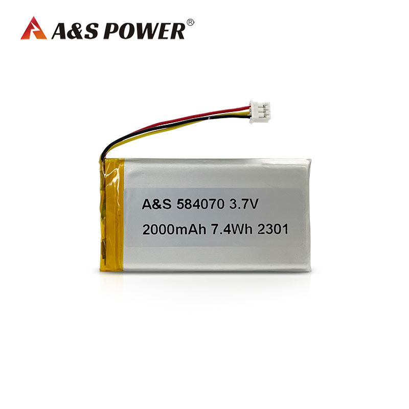 AS Power 3.7V 2000mAh 584070 7.4Wh Lipo Battery