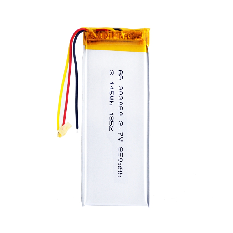 AS Power 3.7V 850mAh 303080 3.145Wh Lipo Battery AS Power 3.7V 850mAh 303080 3.145Wh Lipo Battery