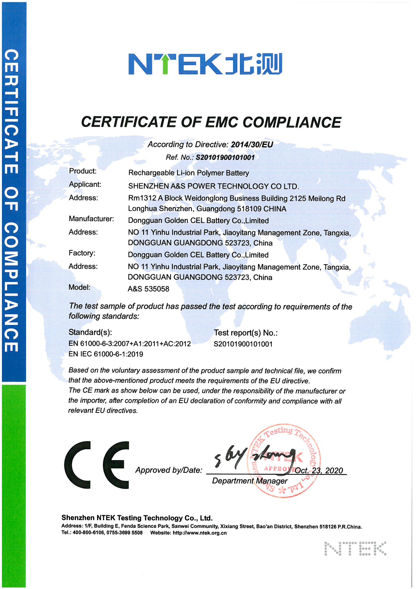 CE Certificate CE Certificate