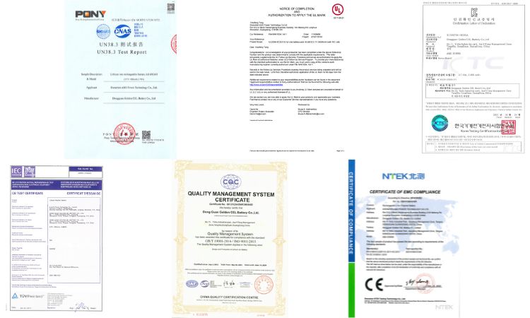 Batteries with certificates are more reassuring