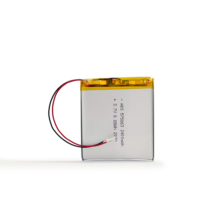 AS Power 3.7V 2400mAh 575863 8.88Wh Lipo Battery AS Power 3.7V 2400mAh 575863 8.88Wh Lipo Battery