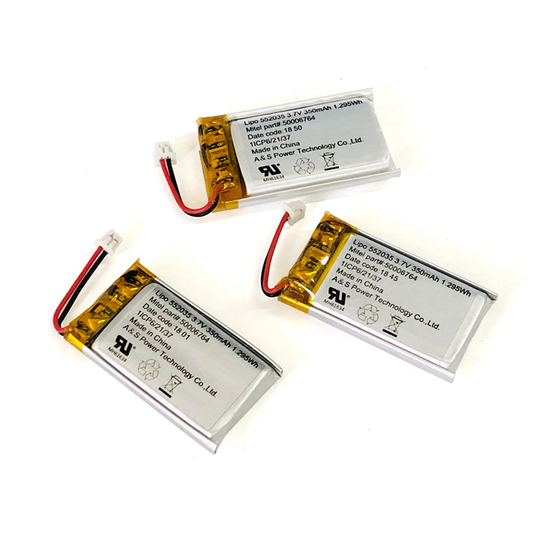 AS Power 3.7V 350mAh 552035 1.295Wh Lipo Battery AS Power 3.7V 350mAh 552035 1.295Wh Lipo Battery