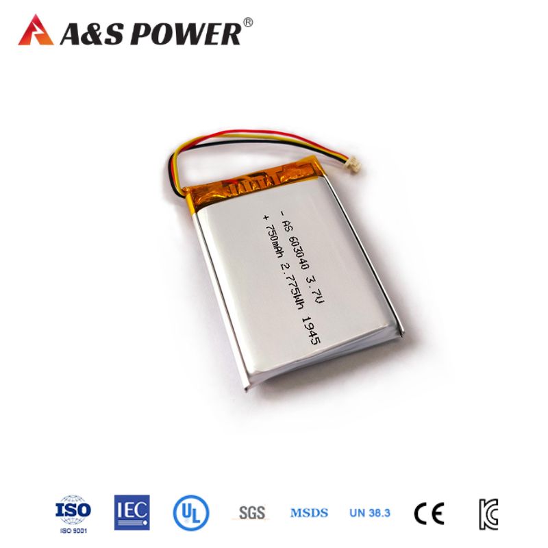 AS Power 3.7V 750mAh 603040 Lipo Battery AS Power 3.7V 750mAh 603040 Lipo Battery