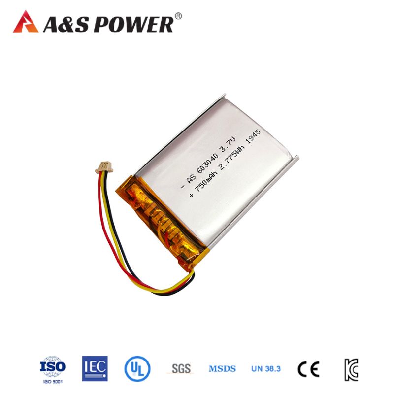 AS Power 3.7V 750mAh 603040 Lipo Battery AS Power 3.7V 750mAh 603040 Lipo Battery