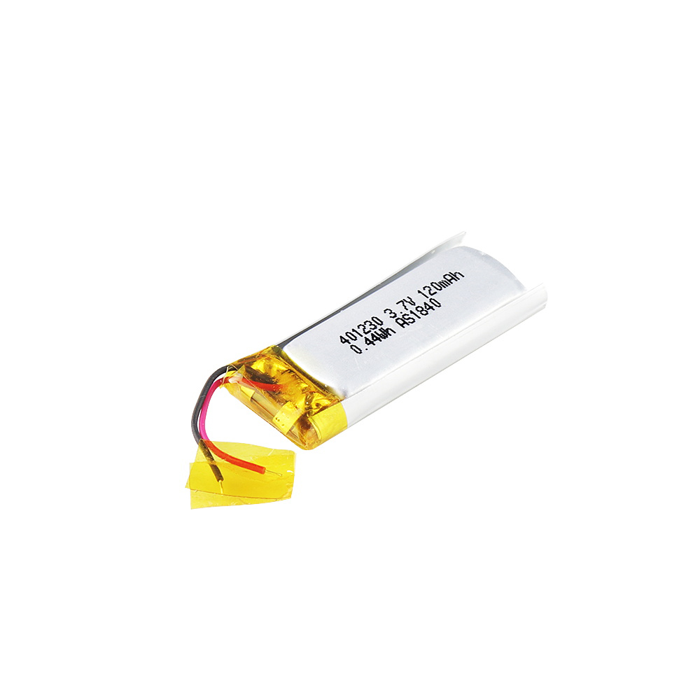 401230 3.7v 120mAh Lithium Polymer Battery With UL/IEC62133/UN38.3/KC/MSDS/CCC Certification