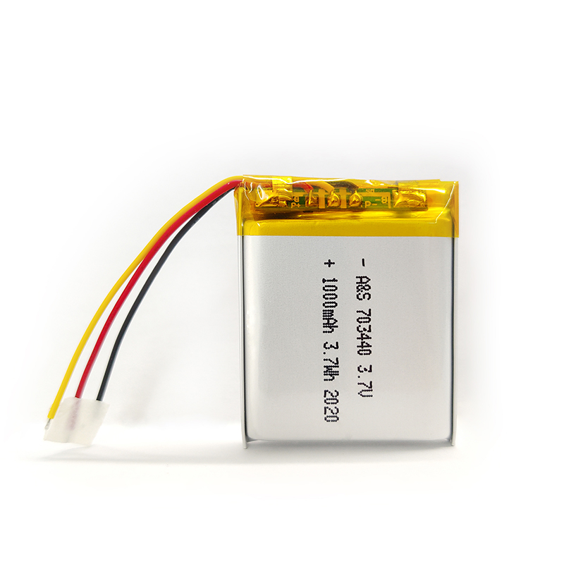 UL2054/UN38.3 Certification 703440 3.7v 1000mAh Lipo Battery
