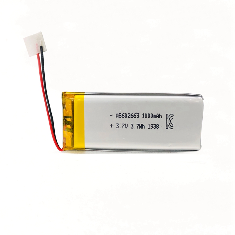 UL IEC62133 KC Certification Approval 602663 3.7v 1000mAh Lithium Polymer Battery