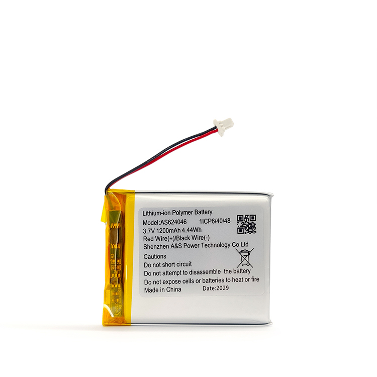 UL/IEC62133 Approval 624046 3.7v 1200mAh Lipo Battery