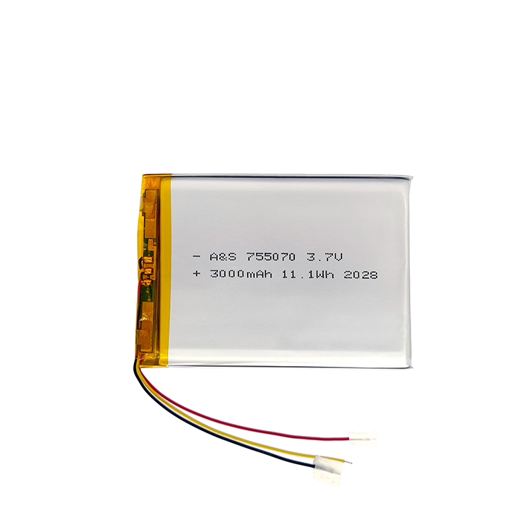 UL Approval 755070 3.7v 3000mAh Lipo Battery