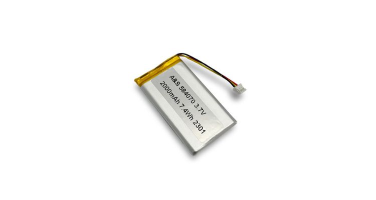 584070 3.7V 2000mAh Lithium Polymer Battery