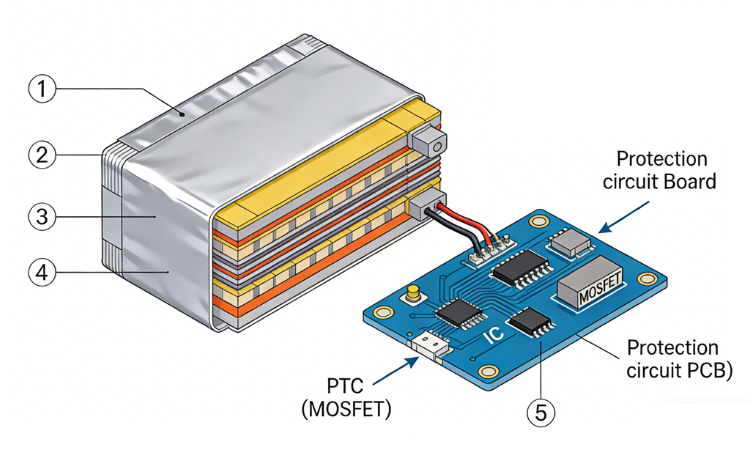 Can PTC be added to polymer batteries?